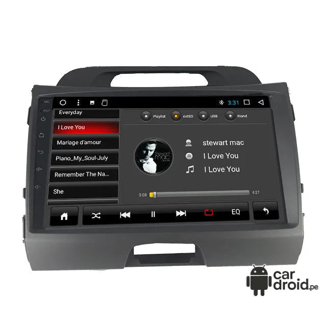 Radio Android Kia Sportage 2012 - 2016 Radio Android Homologada, pantalla táctil, modelo original, instalada