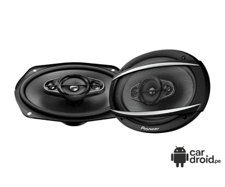 Radio Android Parlante Ovalado Pioneer 6x9" 4 Vias 450W - TS-A6967S, pantalla táctil, modelo original, instalada
