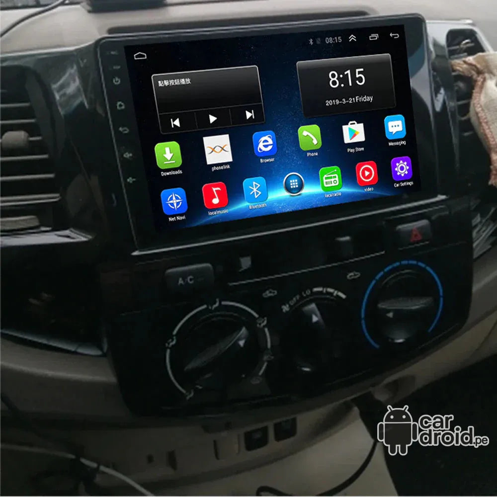 Radio Android Toyota Hilux 2012 - 2017 Radio Android Homologada, pantalla táctil, modelo original, instalada