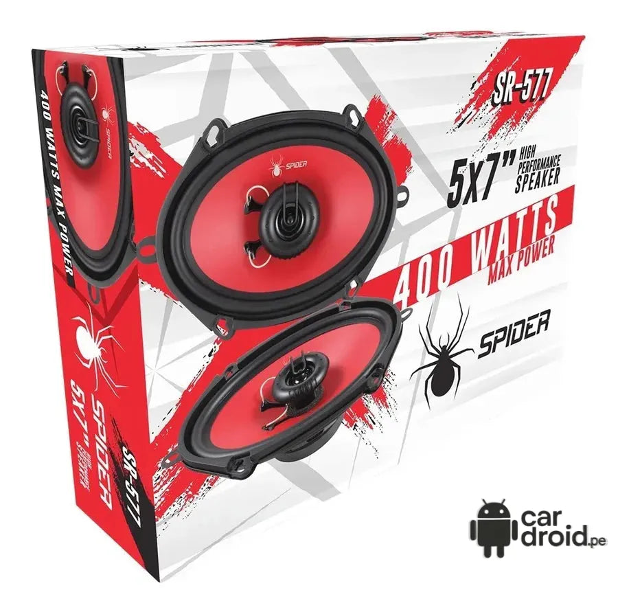 Radio Android Parlantes Ovalados 5x7" SPIDER SR-577, pantalla táctil, modelo original, instalada