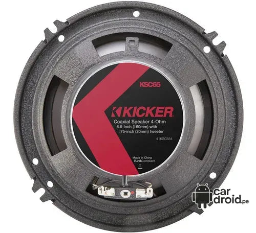 Radio Android Parlante Kicker KSC650 100RMS, pantalla táctil, modelo original, instalada