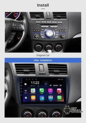 Radio Android Mazda 3 2009 - 2013 Radio Android Homologada, pantalla táctil, modelo original, instalada