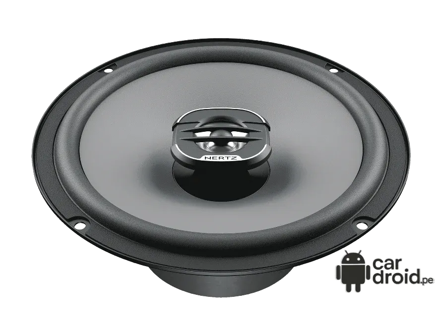 Radio Android Parlante Coaxial HERTZ UNO 220W, pantalla táctil, modelo original, instalada