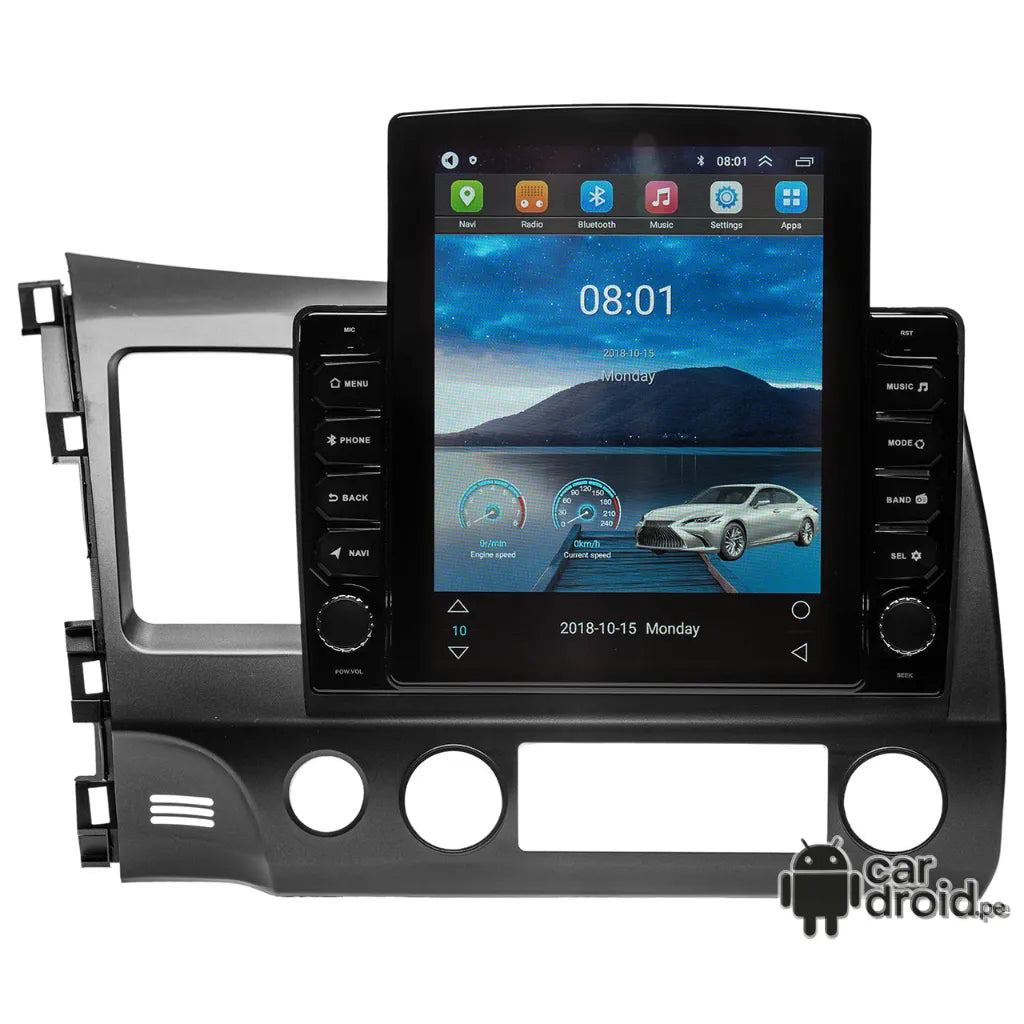 Radio Android Honda Civic 2006 - 2011 Radio Android Vertical Homologada, pantalla táctil, modelo original, instalada