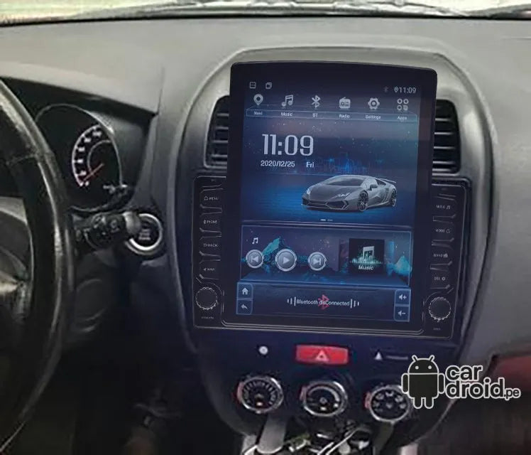Radio Android Mitsubishi ASX 2010 - 2017 Radio Android Vertical Homologada, pantalla táctil, modelo original, instalada