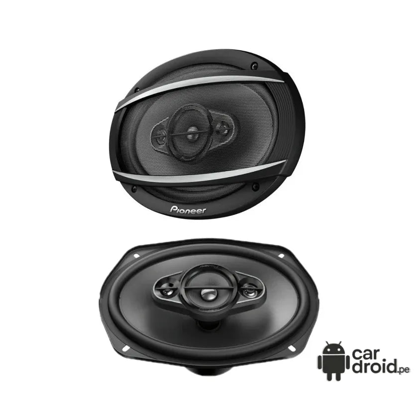 Radio Android Parlante Ovalado Pioneer 650W Cuadraxial, pantalla táctil, modelo original, instalada