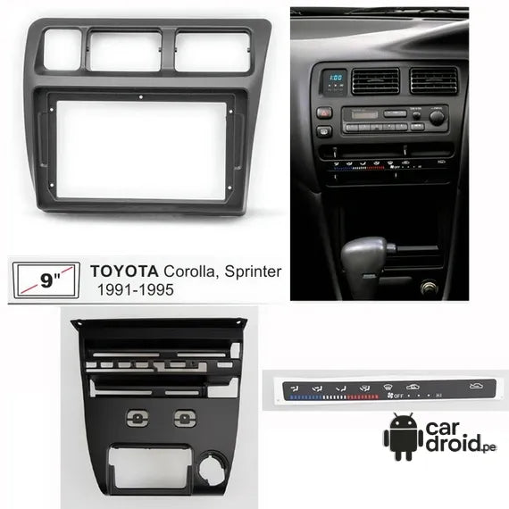Radio Android Consola Toyota Corolla 1991-1995 9" Pulgadas, pantalla táctil, modelo original, instalada