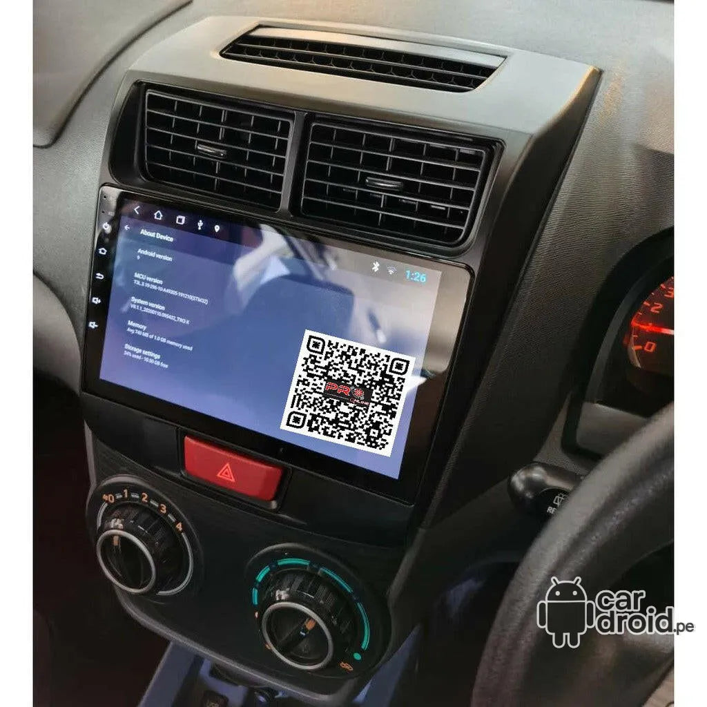 Radio Android Toyota Avanza 2011 - 2014 Radio Android Homologada, pantalla táctil, modelo original, instalada