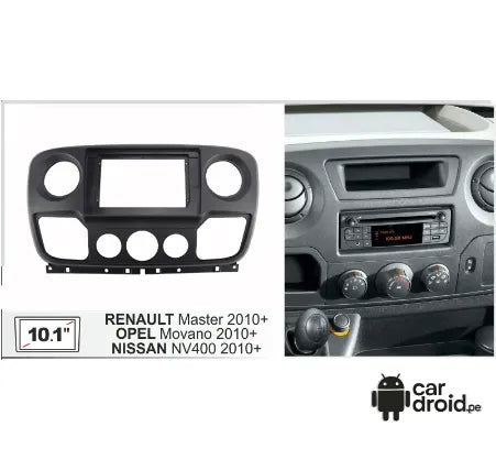 Radio Android Consola Nissan NV400 / Renault Master / Opel movano 2010+ 10" Pulgadas, pantalla táctil, modelo original, instalada