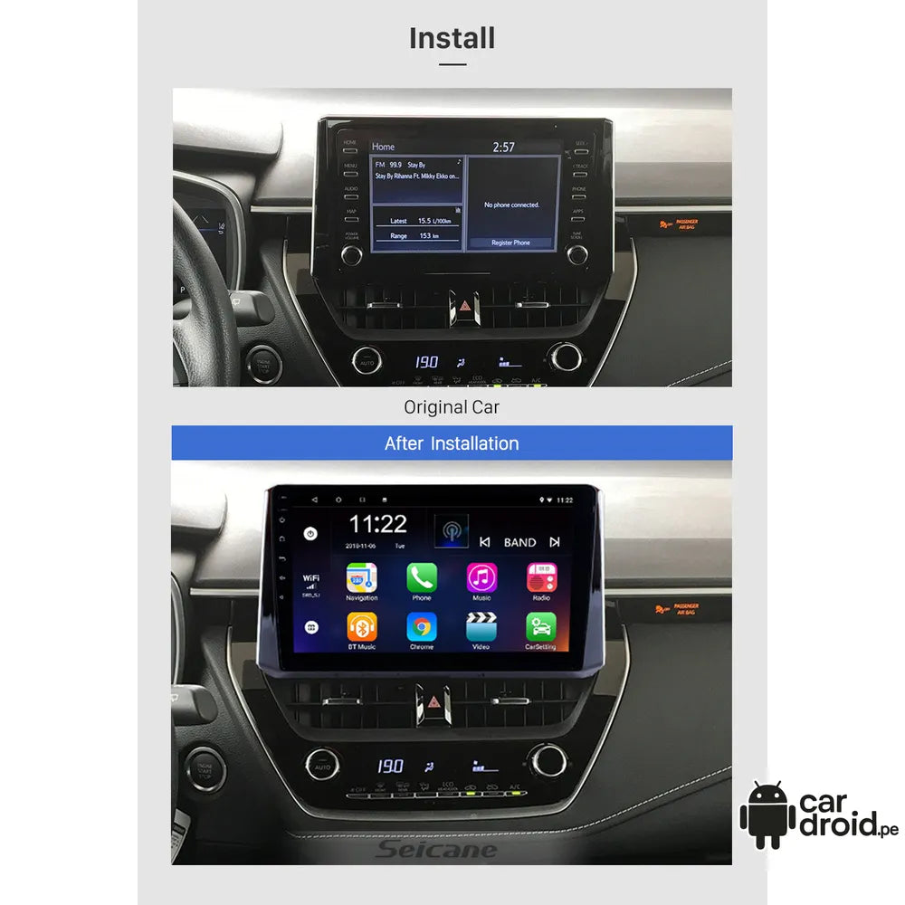 Toyota Corolla 10p 2019-2023 - 6GB RAM - 128GB - Radio Android