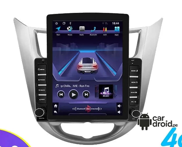 Radio Android Hyundai Accent 2012 - 2017 Radio Android vertical homologada, pantalla táctil, modelo original, instalada