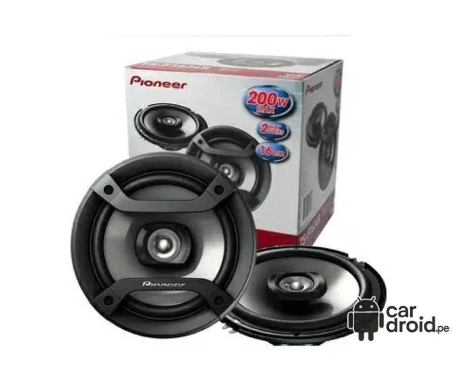 Radio Android Parlante Pioneer TS-F1634R Coaxial 6" 200W, pantalla táctil, modelo original, instalada
