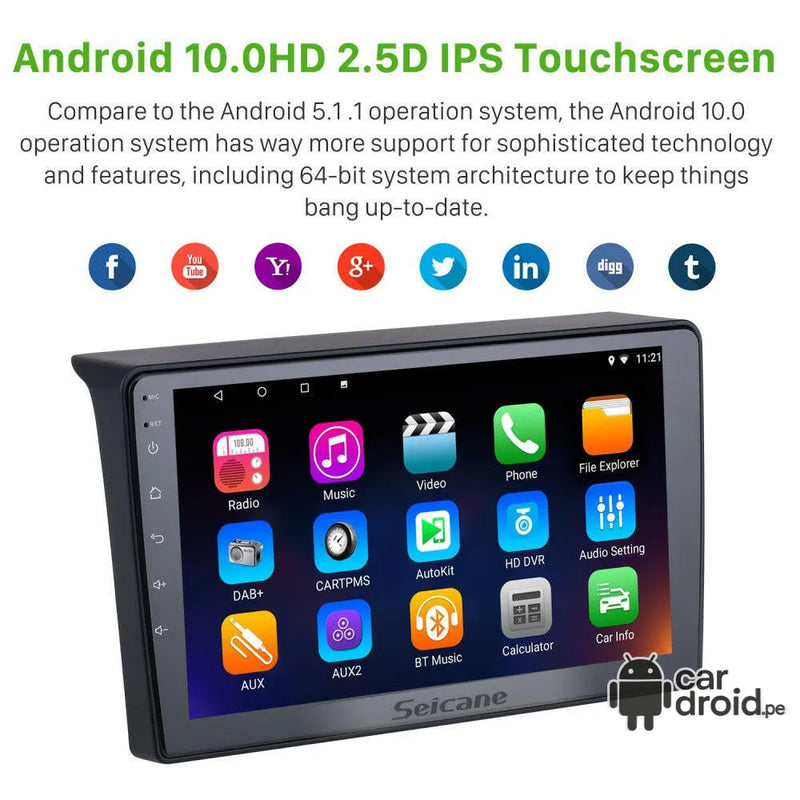 Radio Android Toyota Etios 2016 - 2022 Radio Android Homologada, pantalla táctil, modelo original, instalada