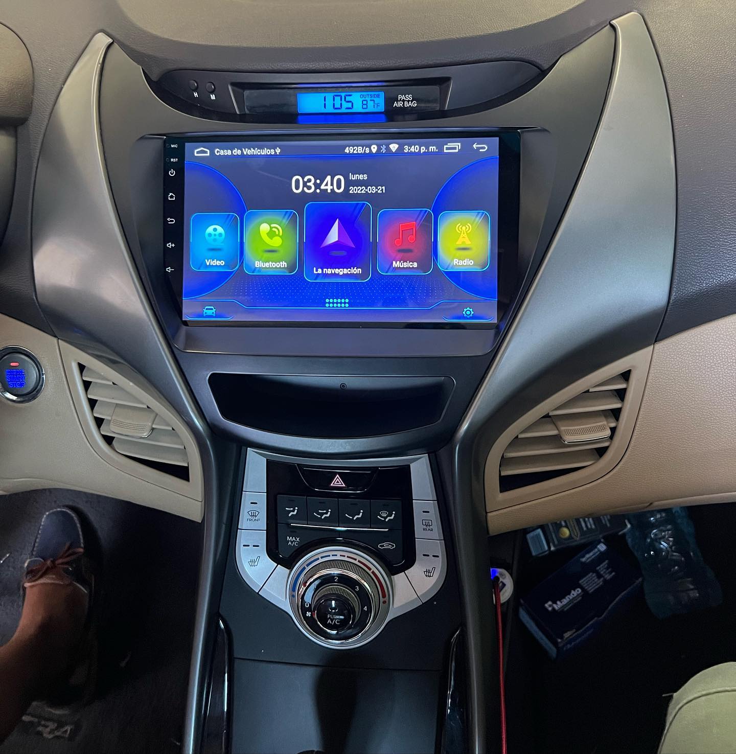 Elantra 2012 - 2017 Radio android Homologada