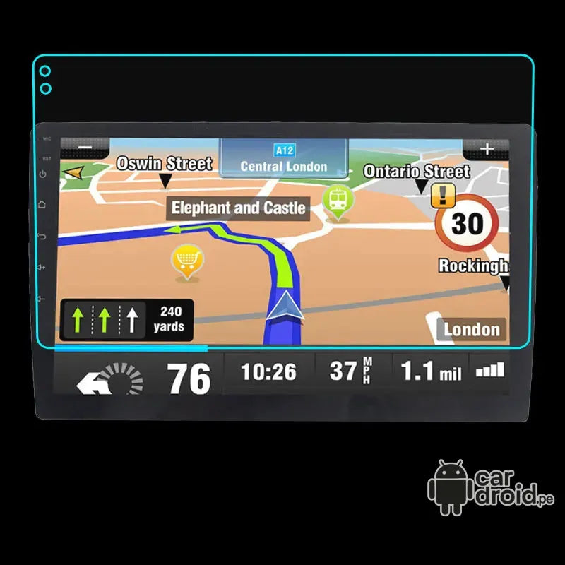 Radio Android Mica de vidrio para radio android de 9 y 10 pulgadas, pantalla táctil, modelo original, instalada