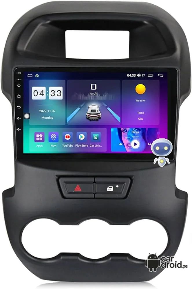 Radio Android Ford Ranger 2011 - 2014 Radio Android Homologada, pantalla táctil, modelo original, instalada