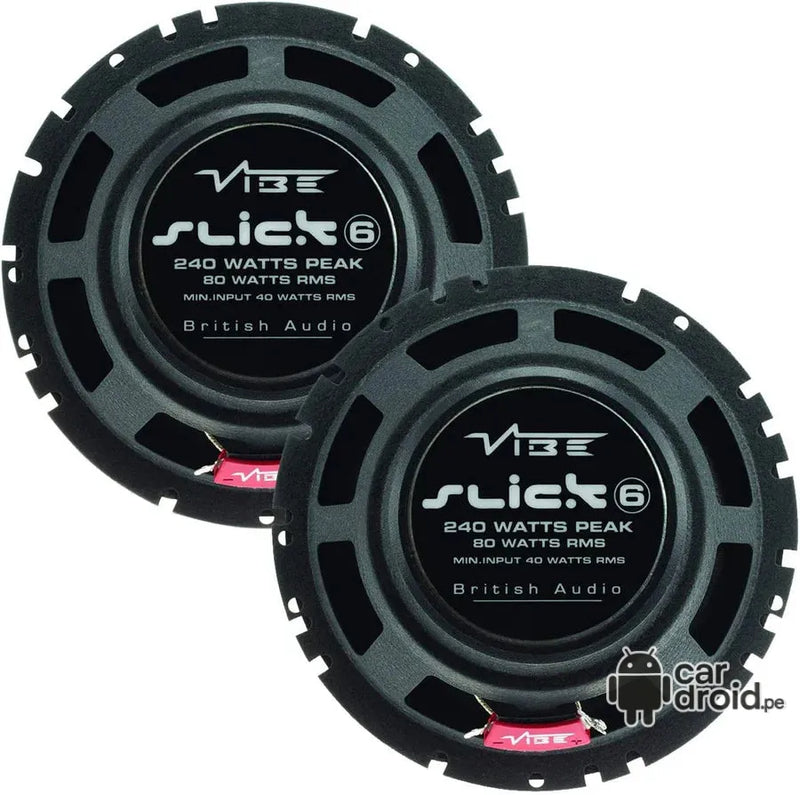Radio Android Parlantes VIBE Coaxiales SLICK6-V7, pantalla táctil, modelo original, instalada