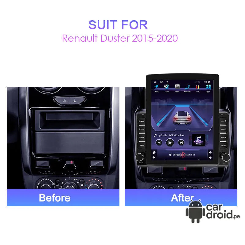 Radio Android Renault Duster 2013 - 2021 Radio Android Vertical Homologada, pantalla táctil, modelo original, instalada