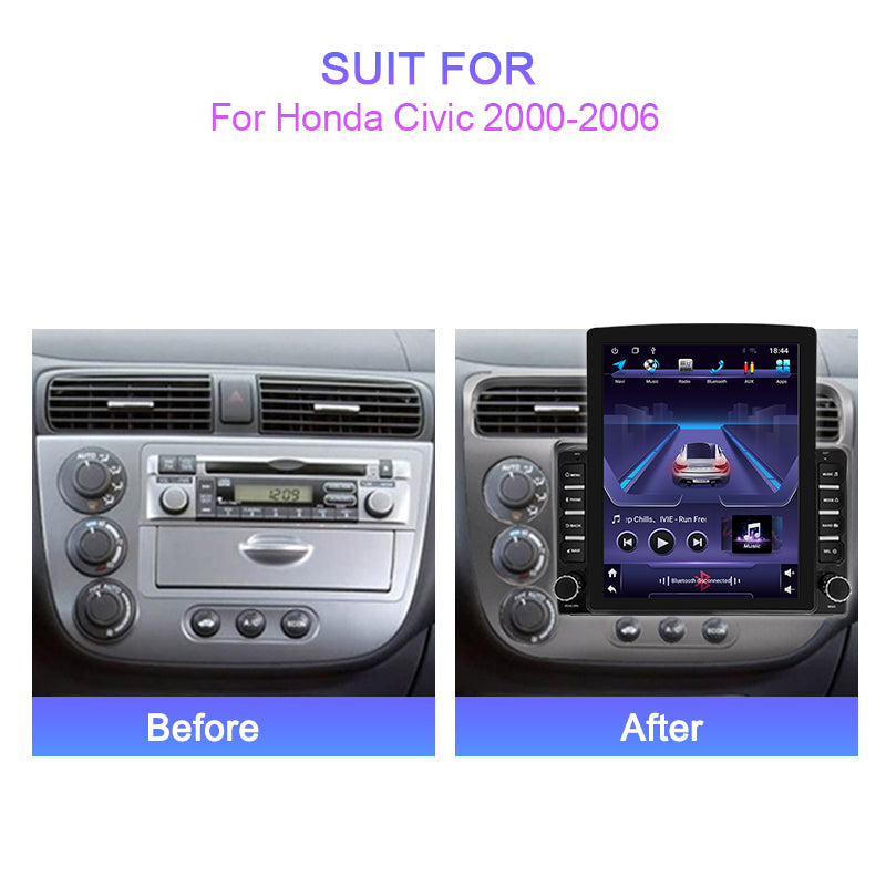 Honda Civic 2005 - 2008 Radio Android Vertical Homologada