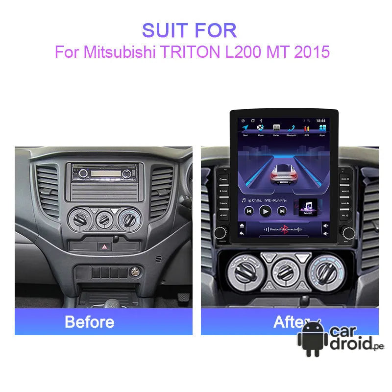 Radio Android Mitsubishi L200 2016 - 2022 Radio Android Vertical Homologada, pantalla táctil, modelo original, instalada