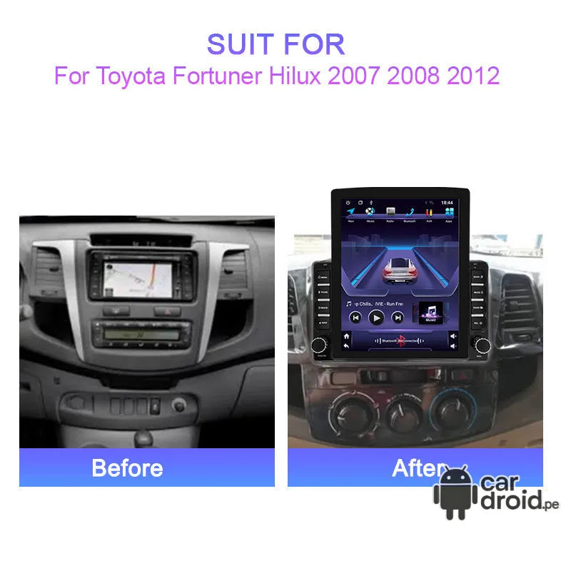 Radio Android Toyota Hilux 2012 - 2016 Radio Android Vertical Homologada, pantalla táctil, modelo original, instalada
