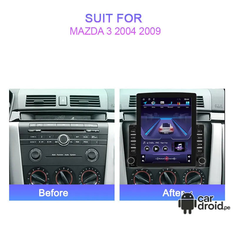 Radio Android Mazda 3 2008 - 2013 Radio Android Vertical Homologada, pantalla táctil, modelo original, instalada