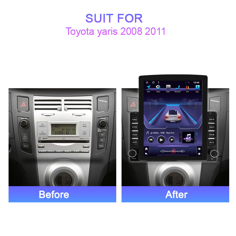 Toyota Yaris 2010 - 2013 Radio Android Vertical Homologada