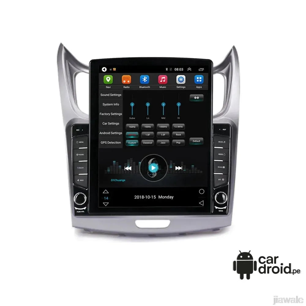 Radio Android Chevrolet Sail 2012 - 2015 Radio Android Vertical Homologada, pantalla táctil, modelo original, instalada