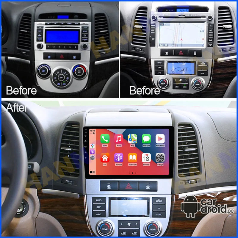 Radio Android Hyundai Santa fe 2012 - 2015 Radio Android Homologada, pantalla táctil, modelo original, instalada