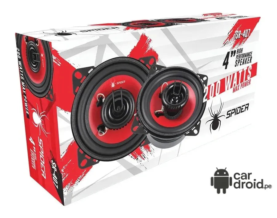 Radio Android Parlantes SPIDER 4" Pulgadas SR-407, pantalla táctil, modelo original, instalada