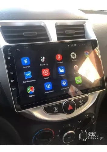 Radio Android Hyundai Accent 2011 - 2018 Radio Android Homologada, pantalla táctil, modelo original, instalada