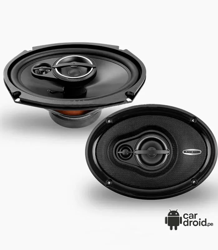Radio Android Parlantes Ovalados Black Hawk BH-693 1200W, pantalla táctil, modelo original, instalada
