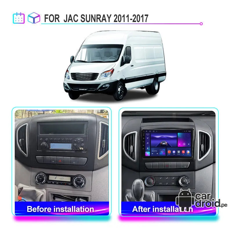 Radio Android Jac Sunray 2017 - 2023 Radio Android Homologada, pantalla táctil, modelo original, instalada