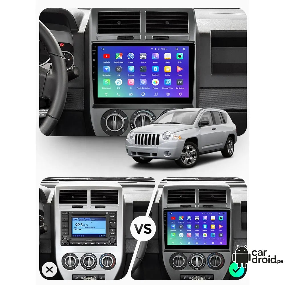 jeep compass 2007 CANBUS  - 6GB RAM - 128GB - Radio Android