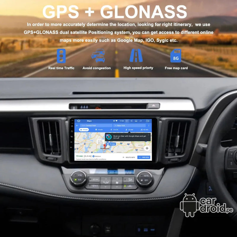 Radio Android Toyota Rav4 2012 - 2018 Radio Android Homologada, pantalla táctil, modelo original, instalada