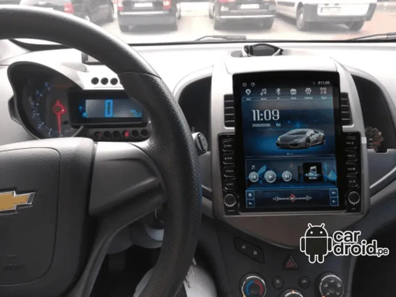 Radio Android Chevrolet Aveo 2011 - 2015 Radio Android Vertical Homologada, pantalla táctil, modelo original, instalada