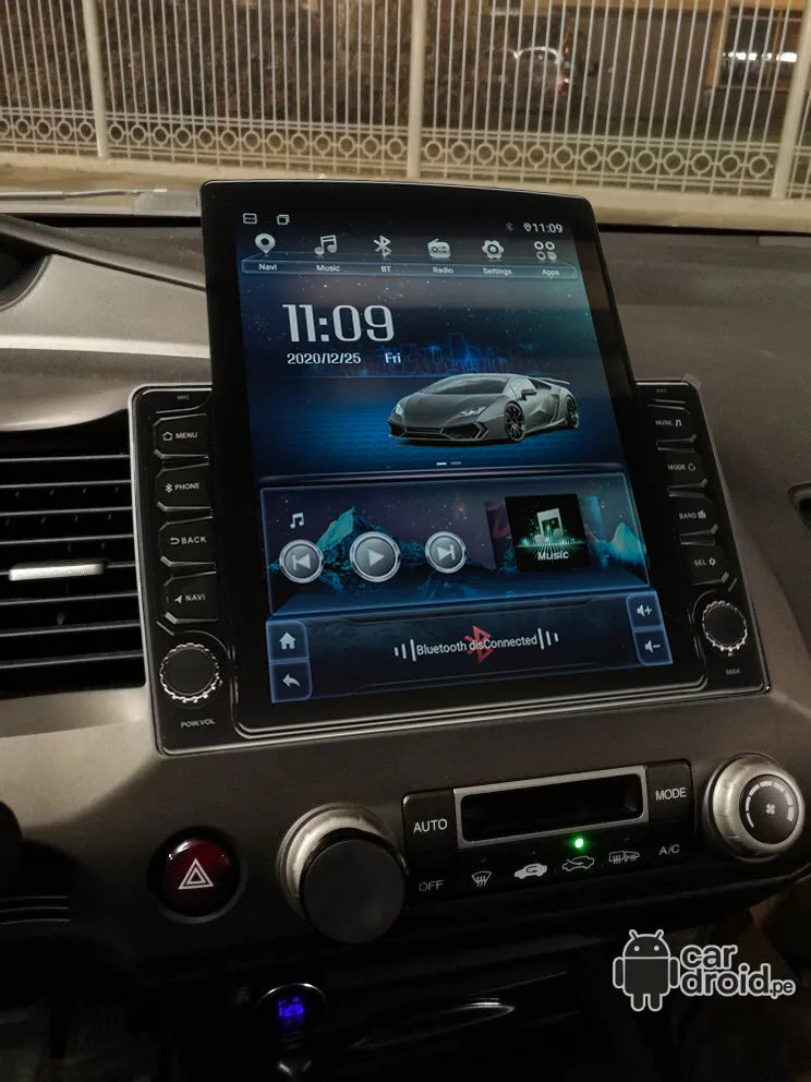Radio Android Honda Civic 2006 - 2011 Radio Android Vertical Homologada, pantalla táctil, modelo original, instalada