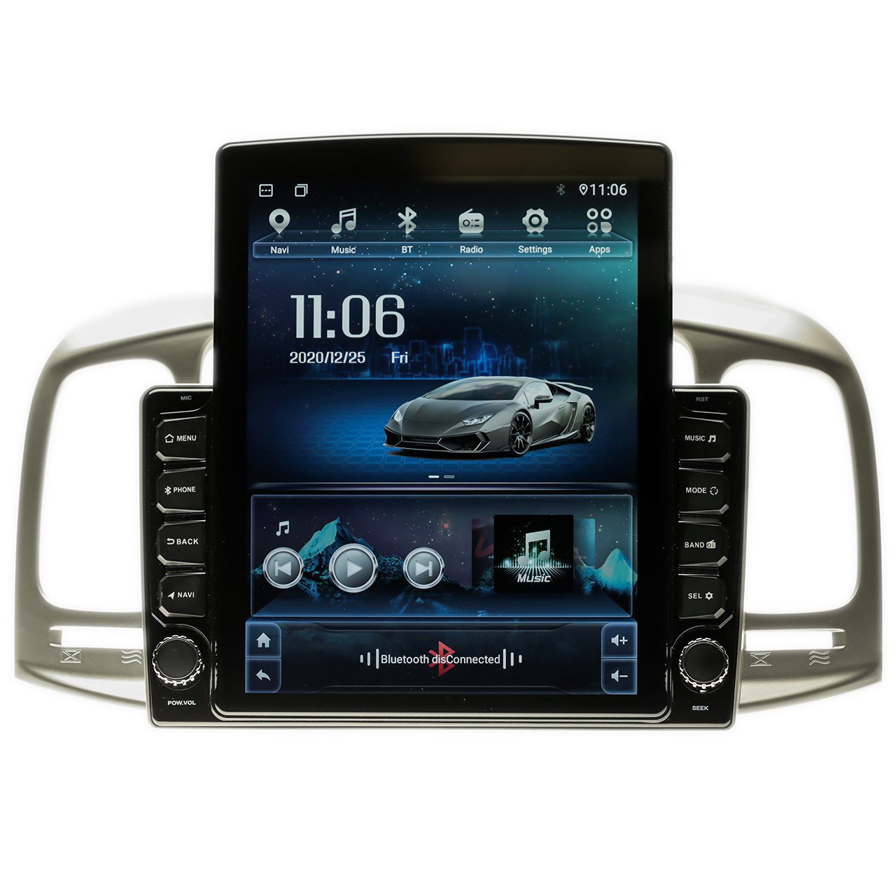 Hyundai Accent 2005 - 2011 Radio Android Vertical Homologada