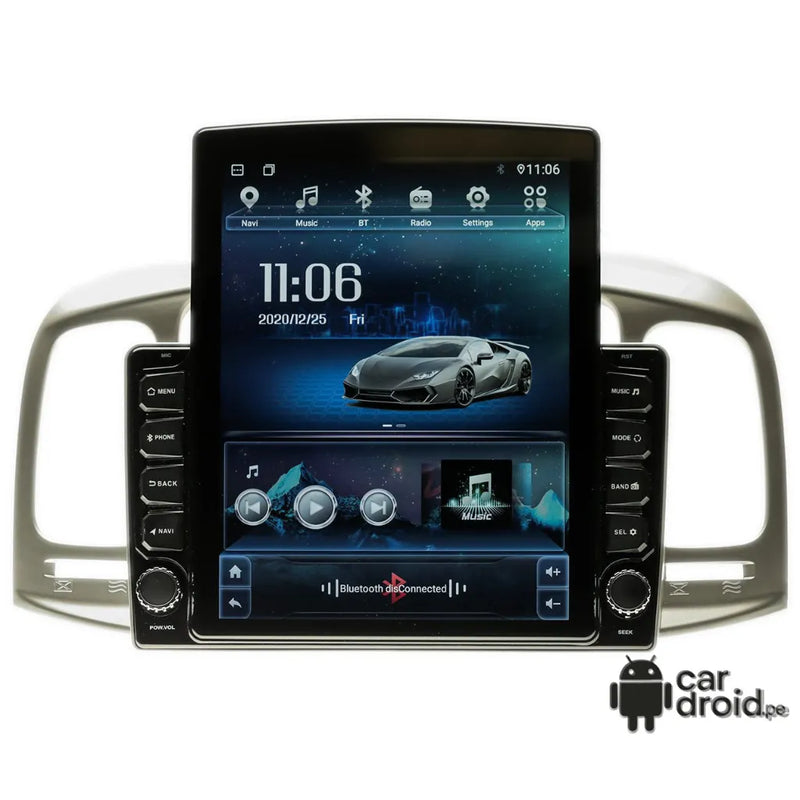 Radio Android Hyundai Accent 2005 - 2011 Radio Android Vertical Homologada, pantalla táctil, modelo original, instalada