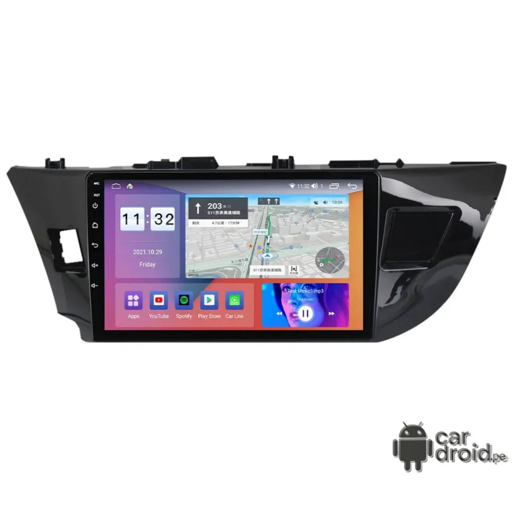 Radio Android Toyota Corolla 2013 - 2016 Radio Android Homologada, pantalla táctil, modelo original, instalada
