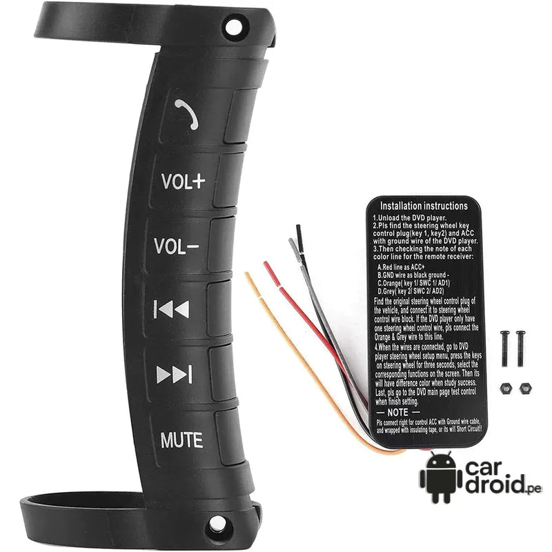 Radio Android Control de Timon inalámbrico tipo Pulsera 6 botones para radio android, pantalla táctil, modelo original, instalada