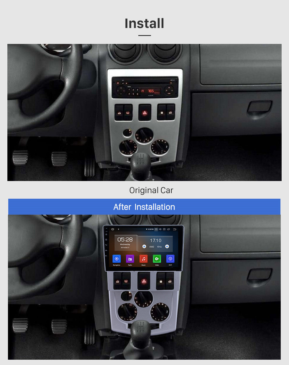 Renault Logan 2004 - 2012 Radio Android Homologada